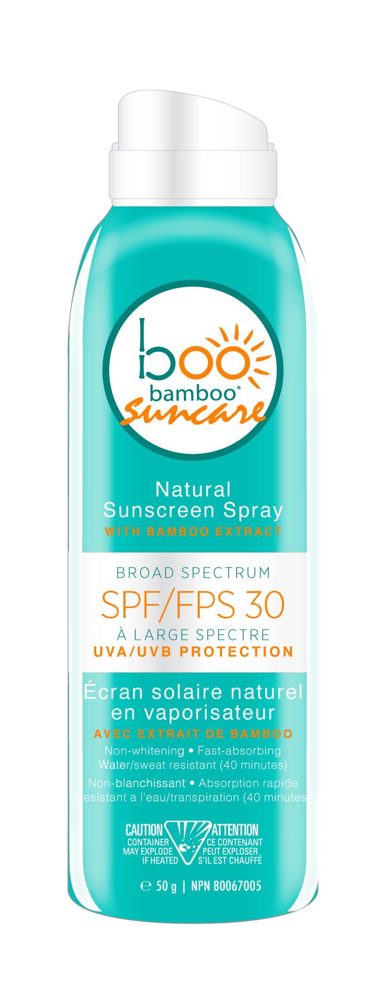 Boo Bamboo SPF 30 Natural Sunscreen Spray 50g Mini