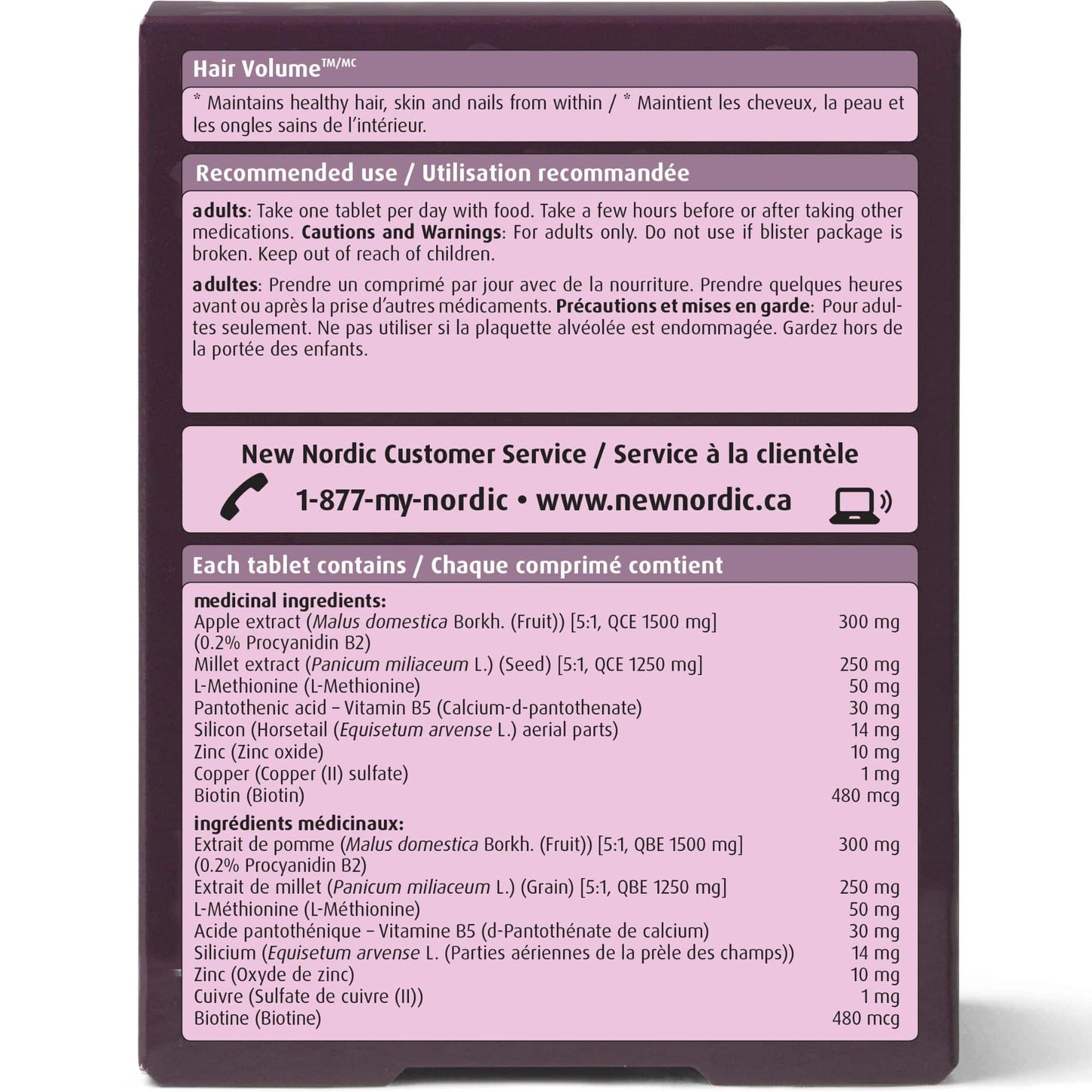 30 Coated Tablets | New Nordic Hair Volume box