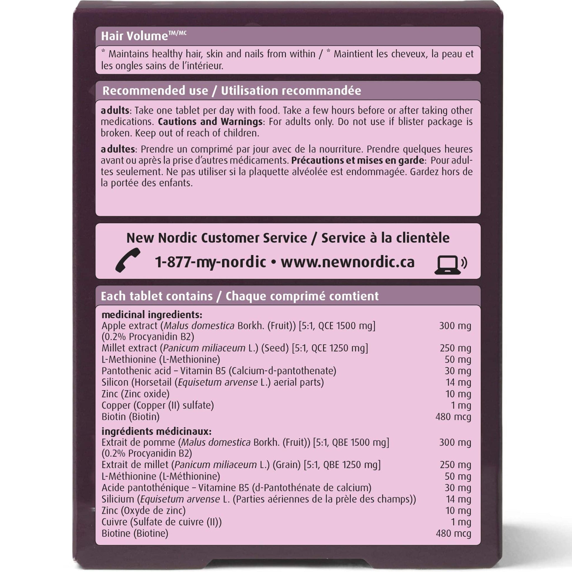 30 Coated Tablets | New Nordic Hair Volume box