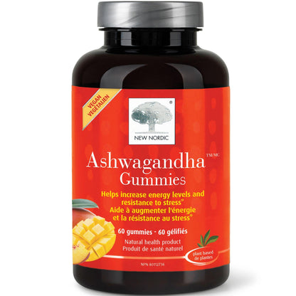 Peach Mango, 60 Gummies | New Nordic Ashwagandha Gummies