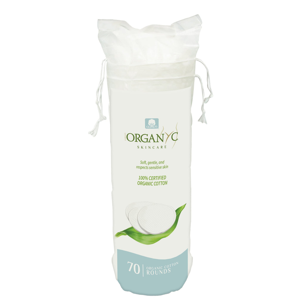 Organyc Organic Cotton Swabs, Rounds or Balls, Paper-Stem Swabs and Embossed Rounds - Cotton Rounds, 70