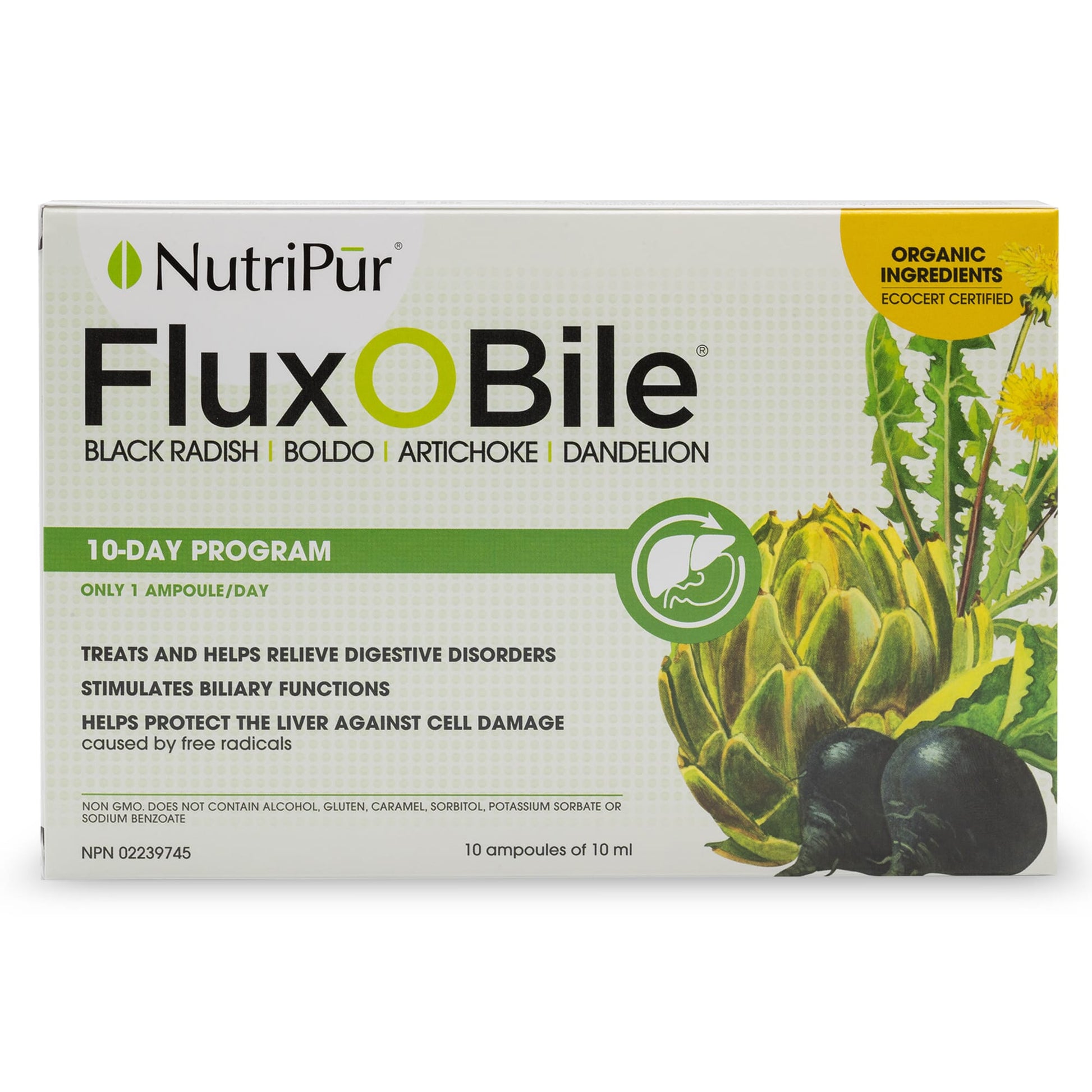 10 Ampoules | Nutripur FluxOBile 10 Ampoules
