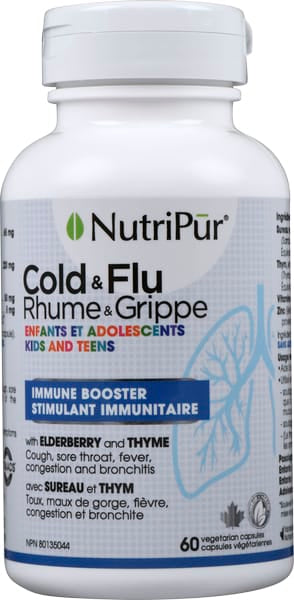 60 Vegetable Capsules | Nutripur Cold & Flu Kids & Teens 60 Vegetable Capsules