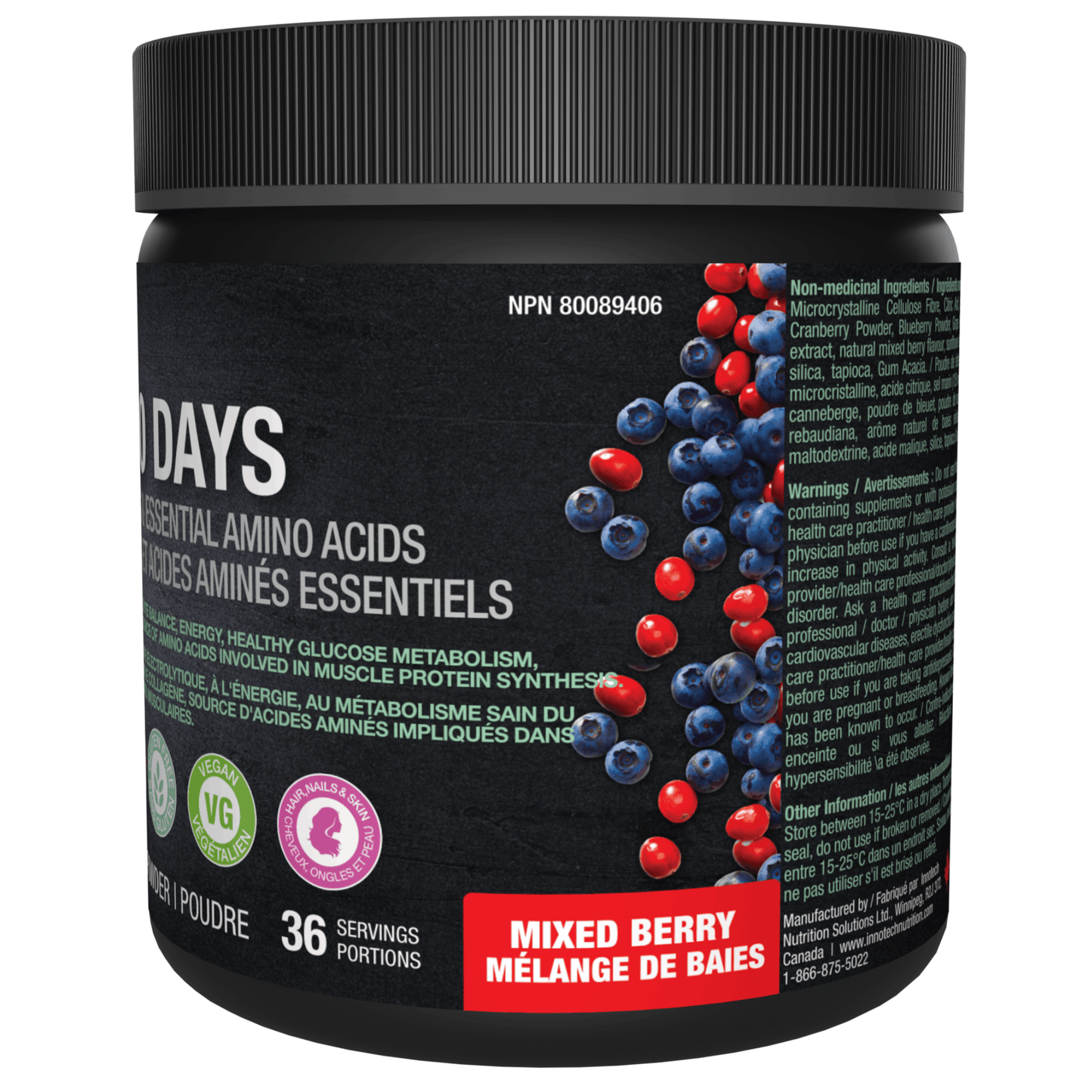 360g Mixed Berry | Innotech Amino Days Electrolytes & Essential Amino Acids in Canada