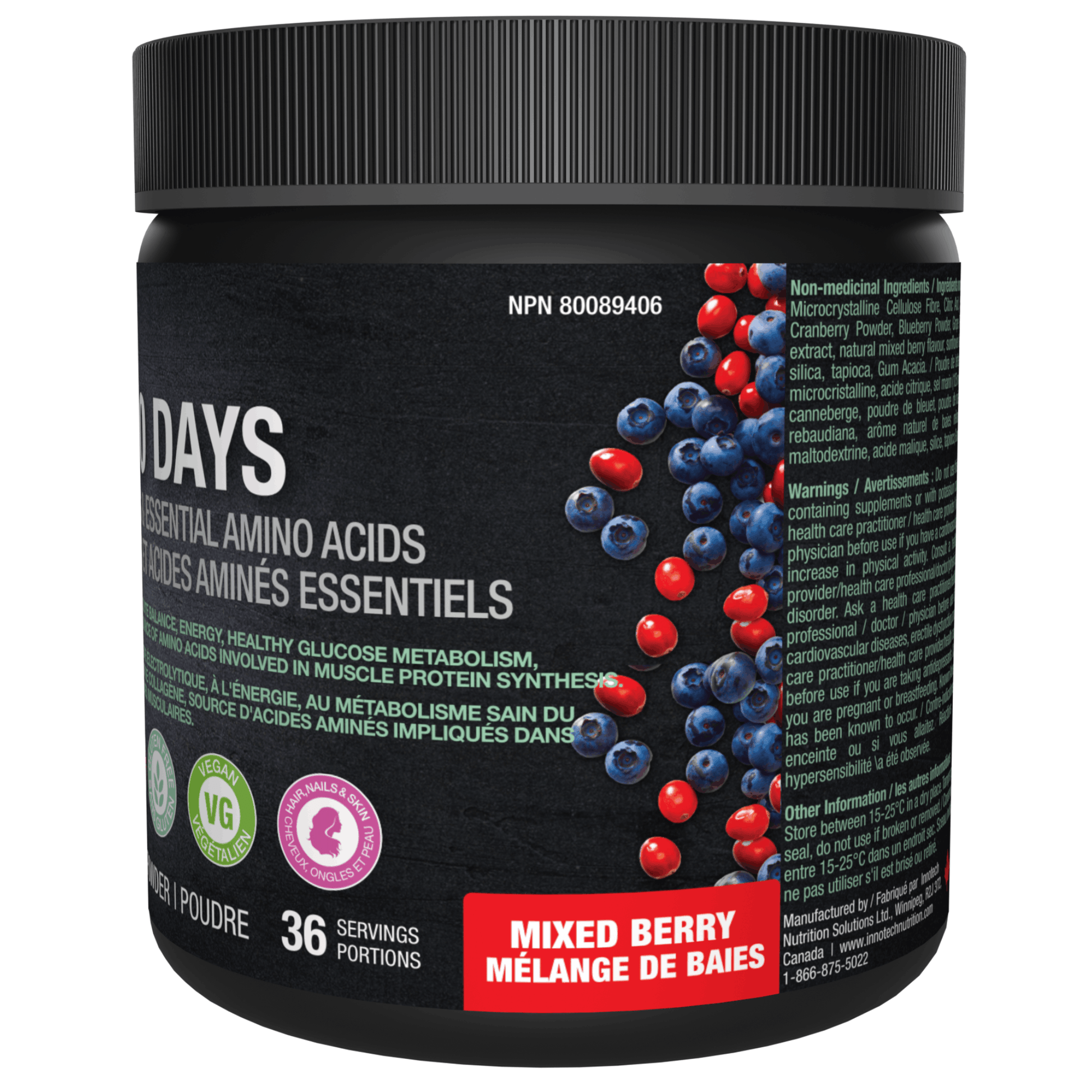 360g Mixed Berry | Innotech Amino Days Electrolytes & Essential Amino Acids in Canada
