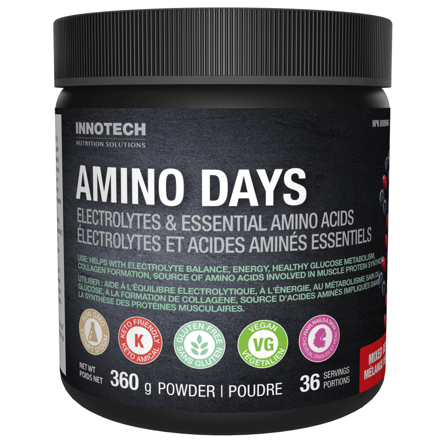 360g Mixed Berry | Innotech Amino Days Electrolytes & Essential Amino Acids in Canada