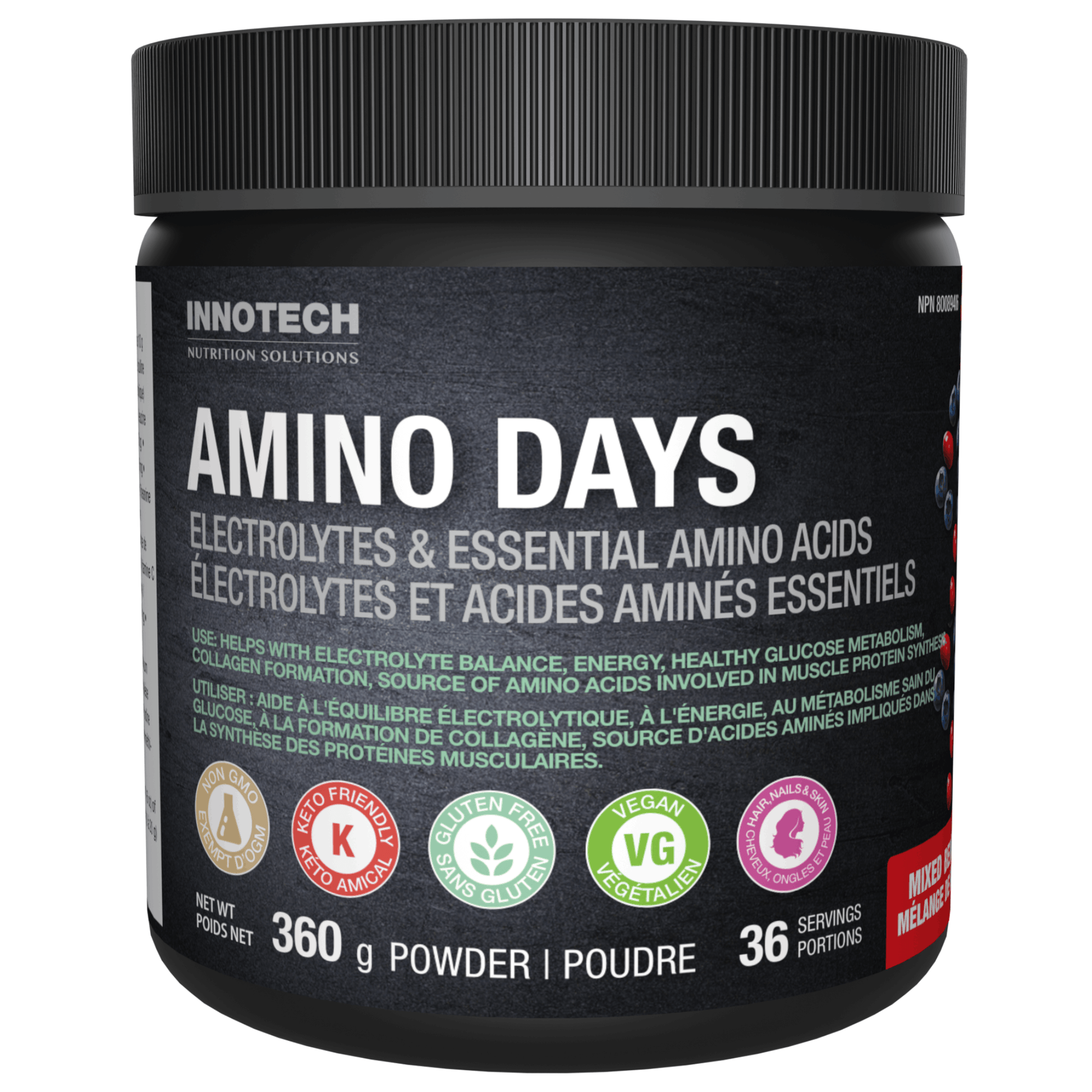 360g Mixed Berry | Innotech Amino Days Electrolytes & Essential Amino Acids in Canada