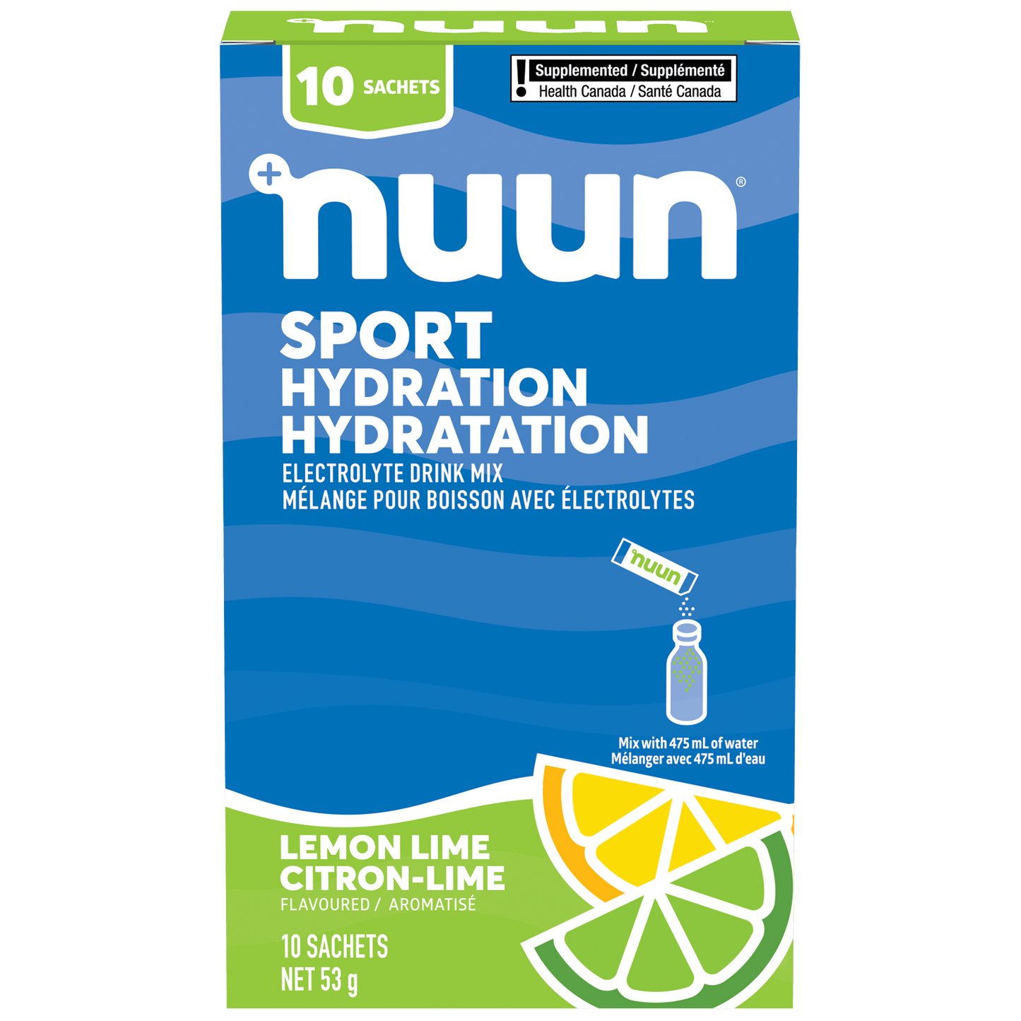 Lemon Lime 49-53g Sticks | Nuun Sport Powder Lemon Lime