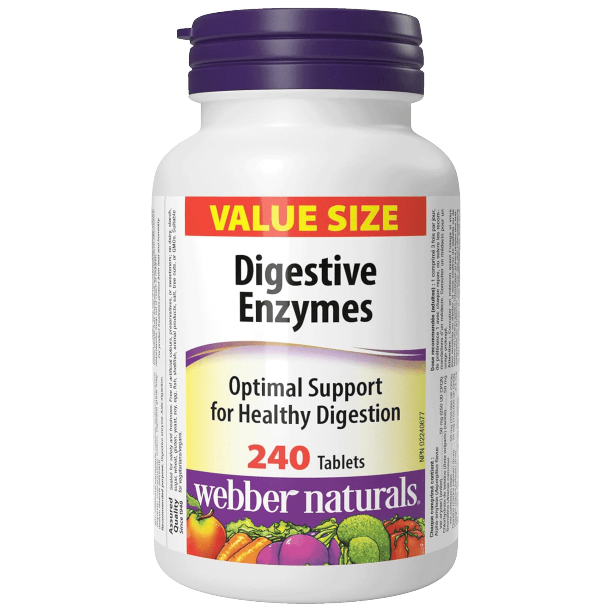 240 Tablets | Webber Naturals Digestive Enzymes