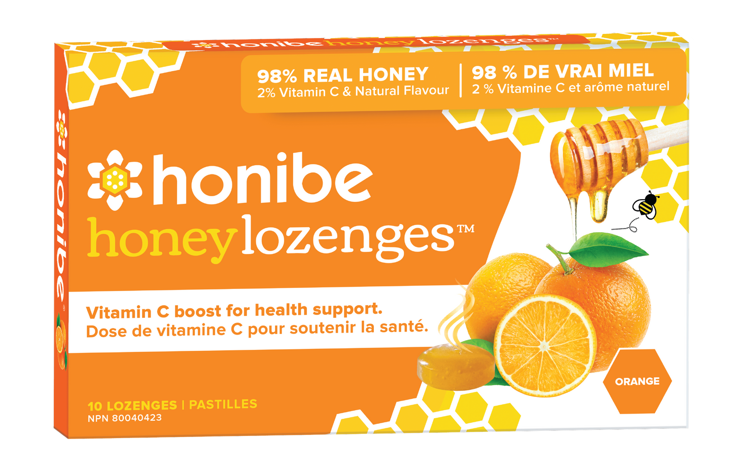Honibe Honey Lozenges Vitamin C & Orange
