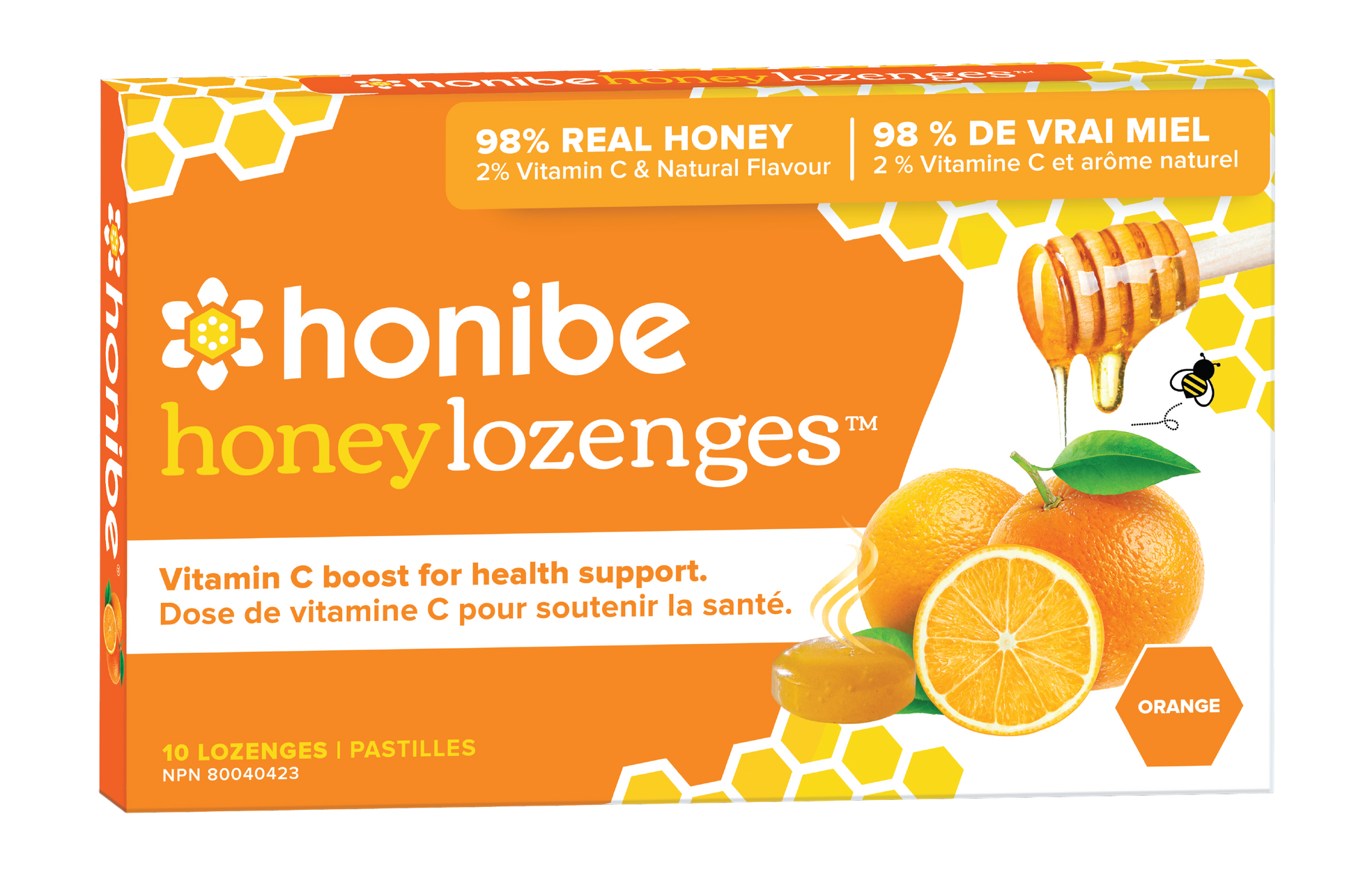 Honibe Honey Lozenges Vitamin C & Orange