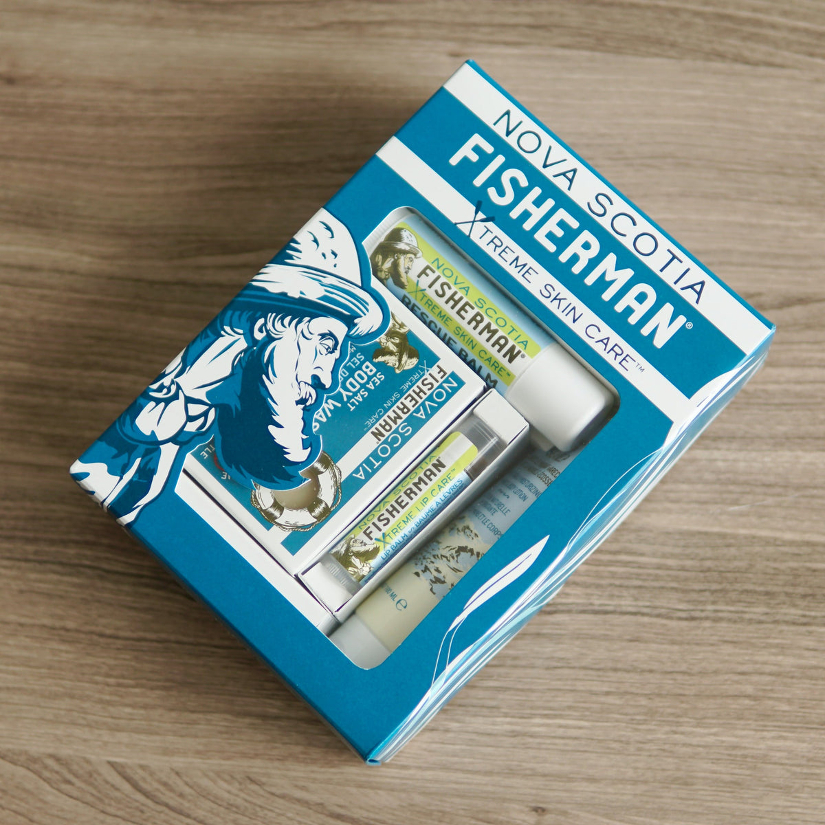 Nova Scotia Fisherman Bestsellers Gift Box, Lotion, Bar Soap, Rescue Quick Stick and Lip Balm