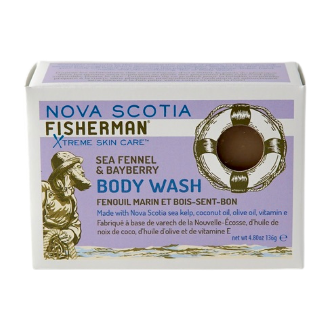 Nova Scotia Fisherman Sea Kelp Bar Soap, Handmade Cold Process Soap, 11 Scents, 95g-136g - Sea Fennel & Bayberry (136g)