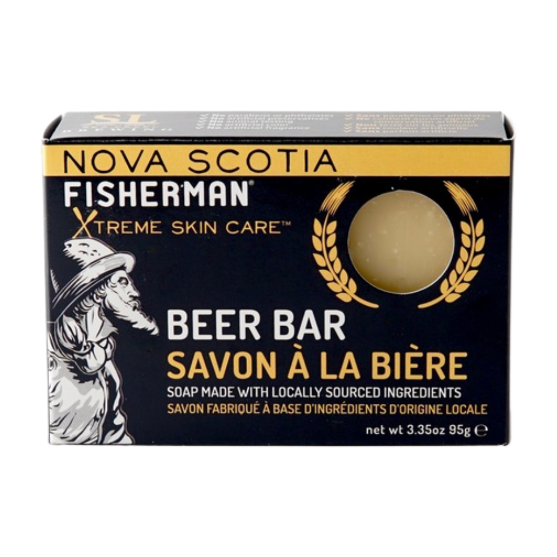 Nova Scotia Fisherman Sea Kelp Bar Soap, Handmade Cold Process Soap, 11 Scents, 95g-136g - Beer (95g)