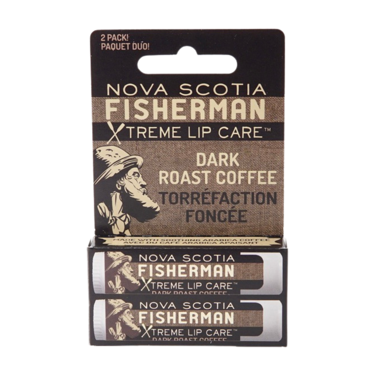 Nova Scotia Fisherman Sea Kelp Lip Balm Duo Pack, Blueberry, Seabuckthorn Citrus, Coffee or Apple, 2 Pack - Dark Roast Coffee