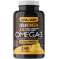 240 Softgels | AquaOmega Daily Maintenance Omega 3 Fish Oil, 3X Extra Strength Fish Oil