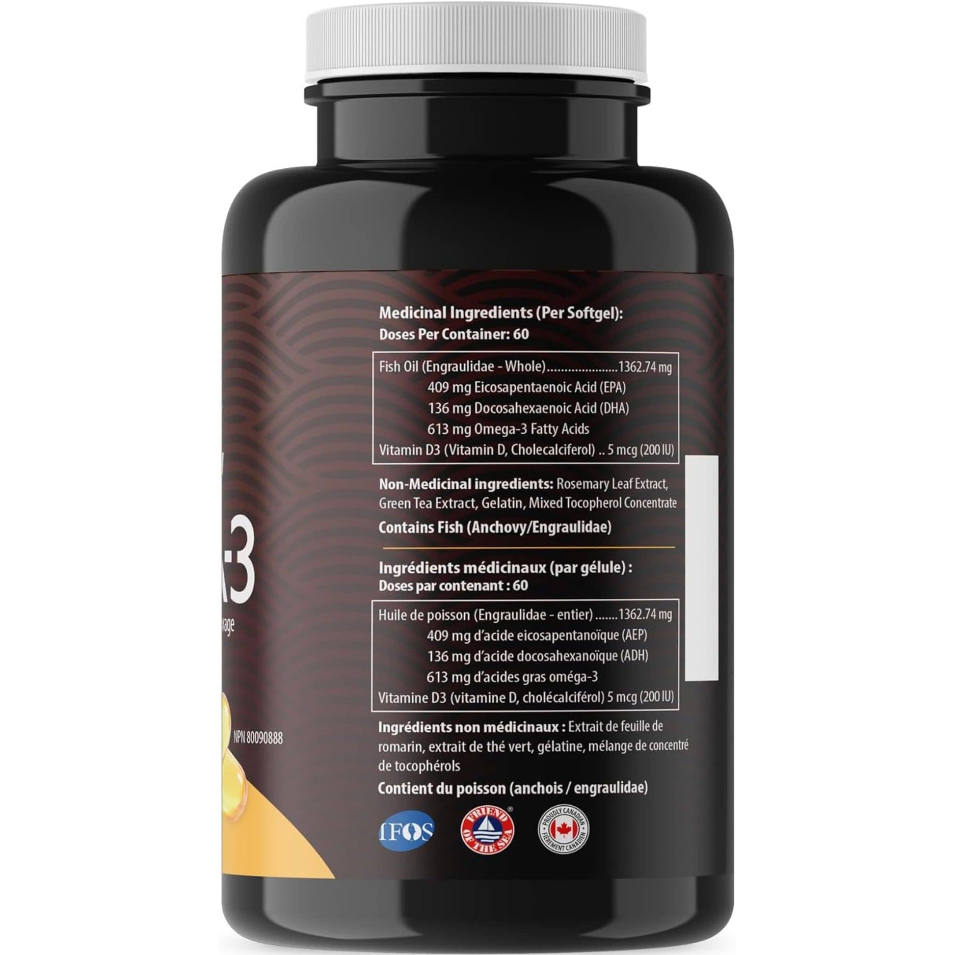 240 Softgels | AquaOmega Daily Maintenance Omega 3 Fish Oil, 3X Extra Strength Fish Oil