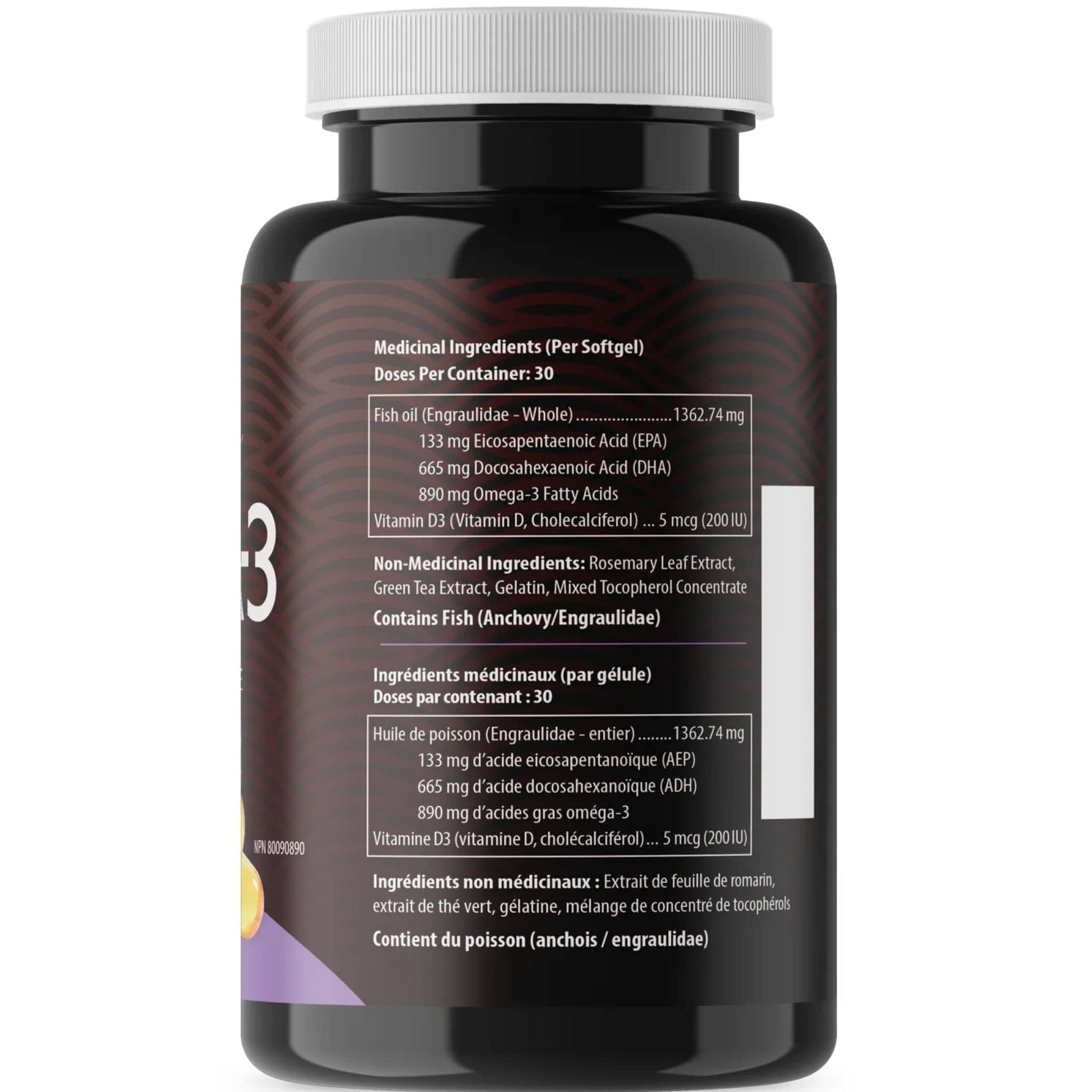 120 Softgels | AquaOmega High DHA Omega 3 Fish Oil, 3X Extra Strength Fish Oil Softgels