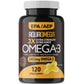 120 Softgels | AquaOmega Daily Maintenance Omega 3 Fish Oil, 3X Extra Strength Fish Oil