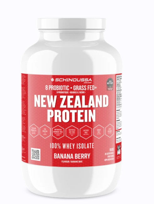 Banana Berry 910g | Schinoussa NZ Probiotic Whey Isolate Banana Berry 910g