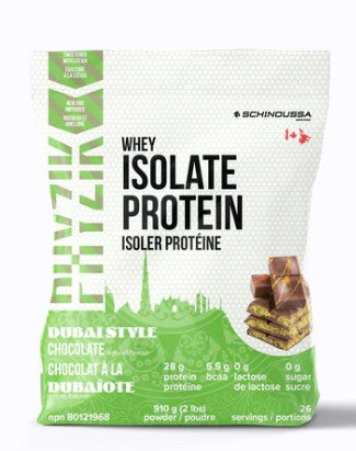 Dubai Chocolate | Schinoussa Phyzik Whey Isolate Protein 910g Dubai Chocolate