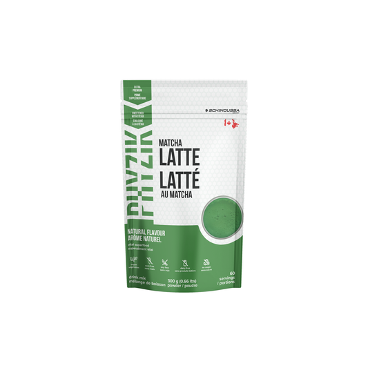 Schinoussa Superfood Latte Mix, Matcha Latte with Coconut Milk or Golden Turmeric Latte, Sugar-Free with Stevia, 300g - Matcha