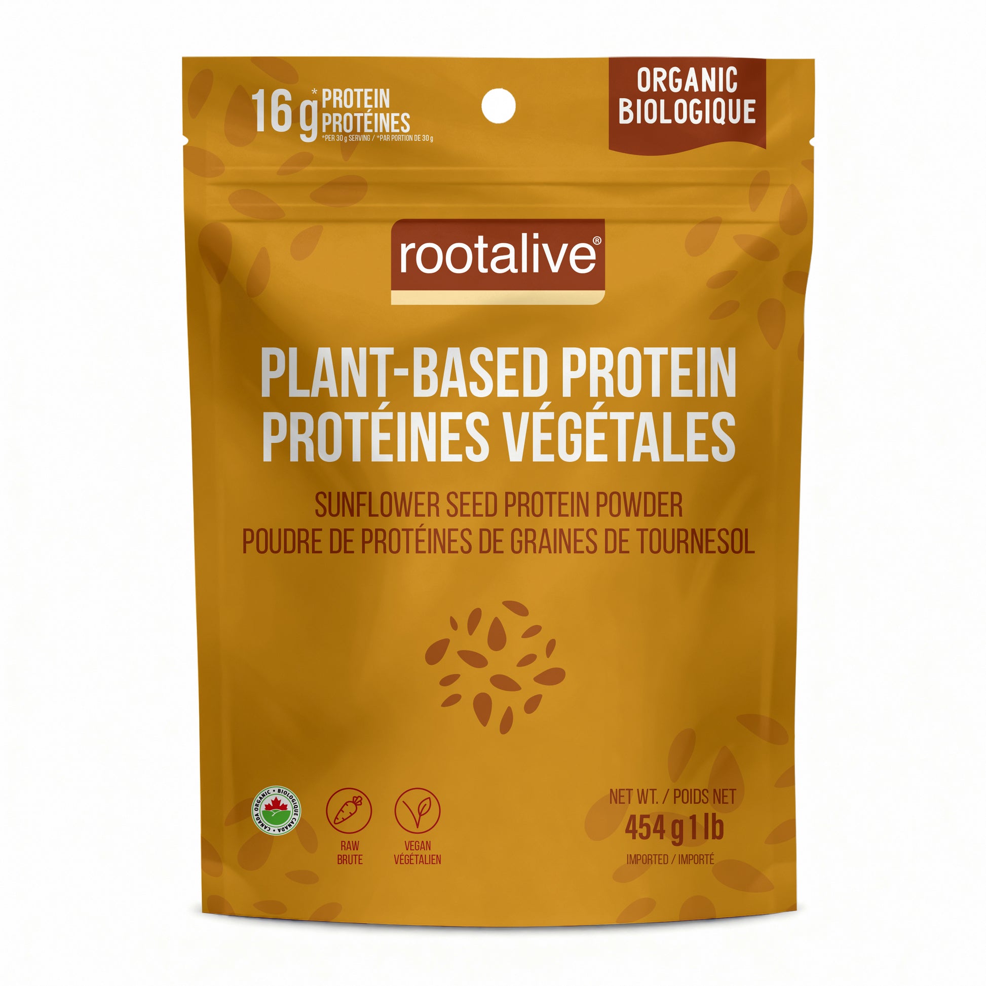 454g | Rootalive Organic Sunflower Seed Protein Powder 454g