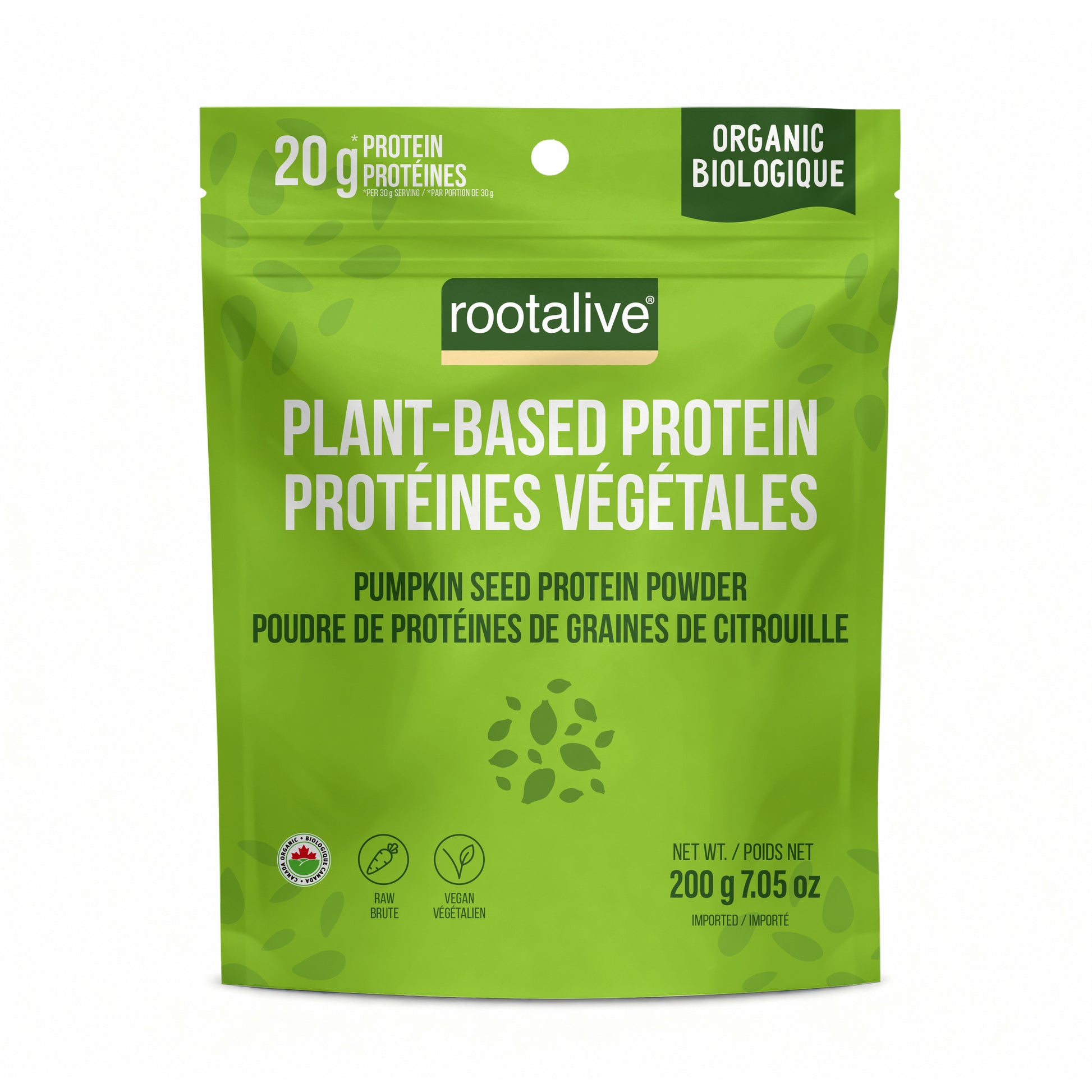 200g | Rootalive Organic Pumpkin Seed Protein Powder 200g