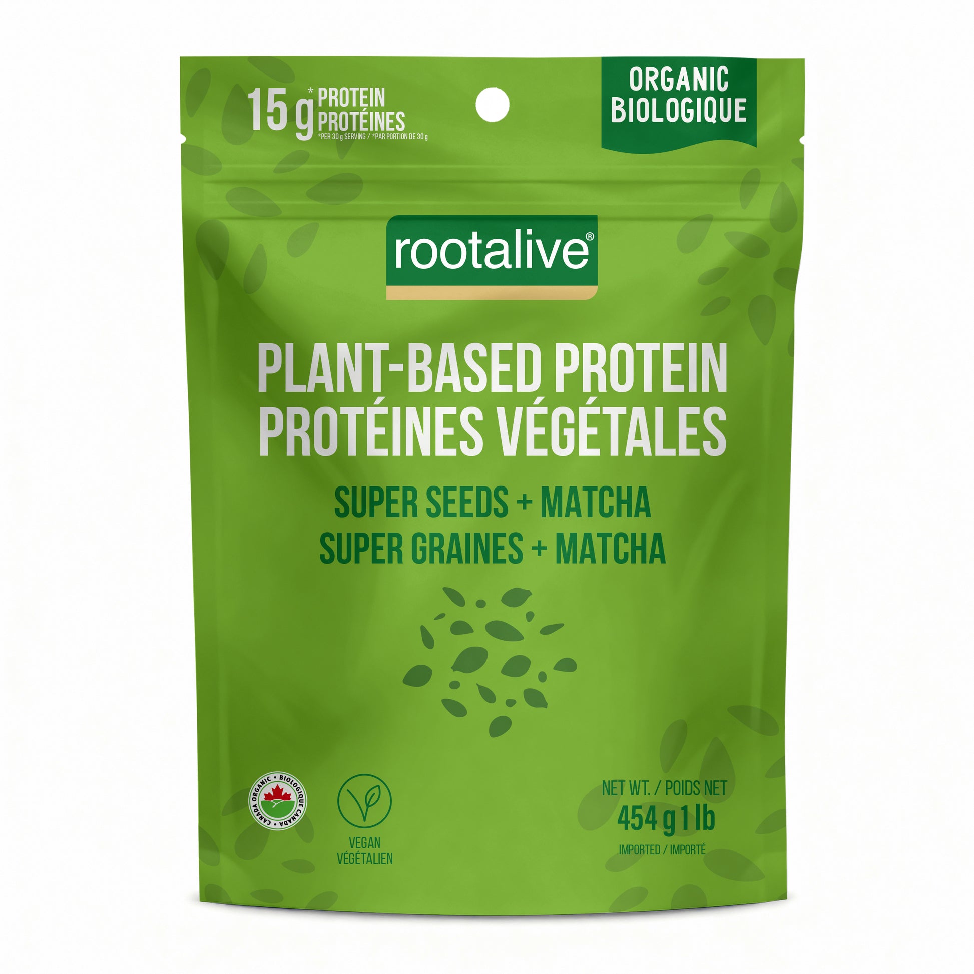 454g | Rootalive Organic Plant-Based Protein Super Seeds 454g