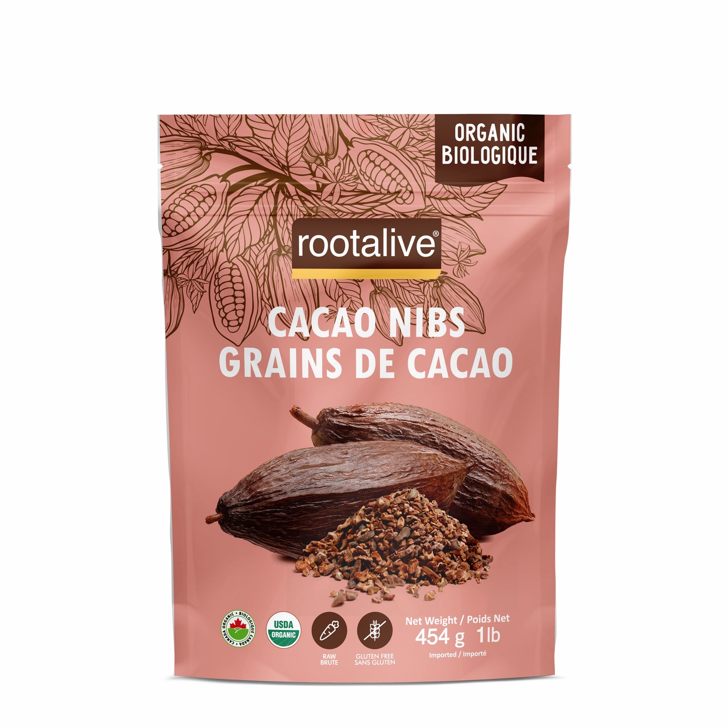 454g | Rootalive Organic Cacao Nibs 454g