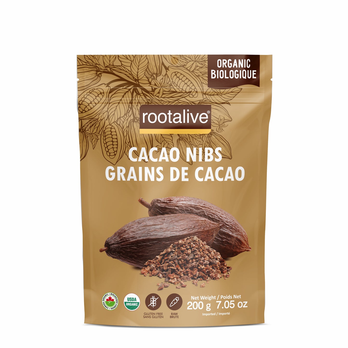 200g | Rootalive Organic Cacao Nibs 200g