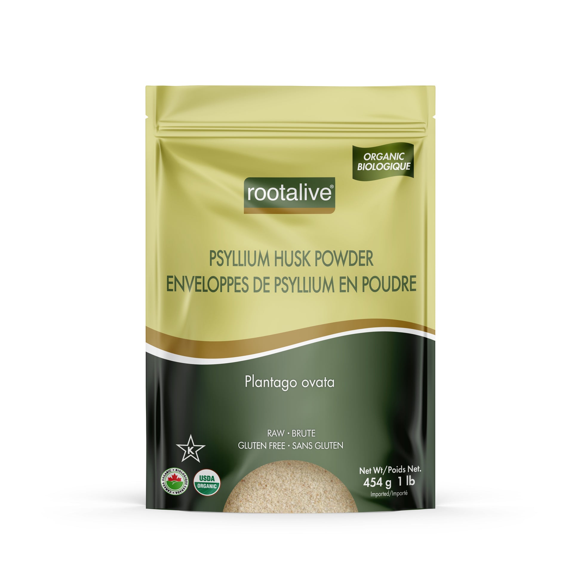 454g | Rootalive Organic Psyllium Husk Powder 454g