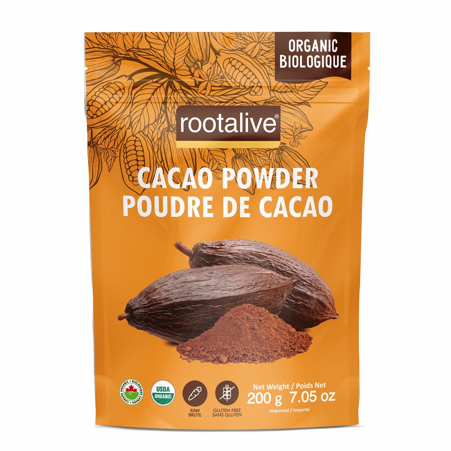 200g | Rootalive Organic Raw Cacao Powder from Peru 200g