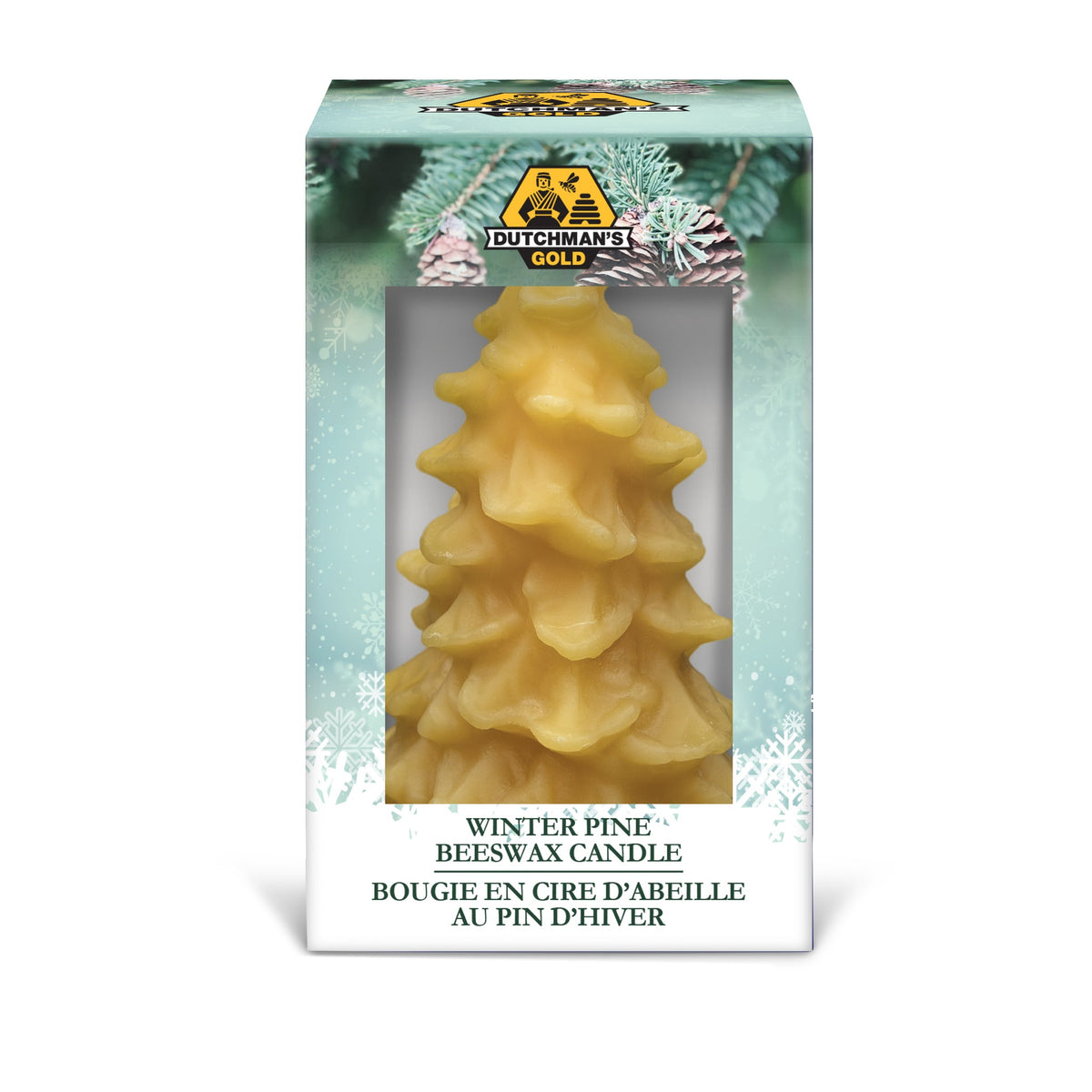 Dutchman's Gold Winter Wonderland Beeswax Candles, Winter Pine Tree