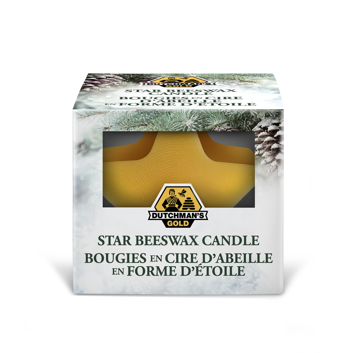 Dutchman's Gold Winter Wonderland Beeswax Candles, Star