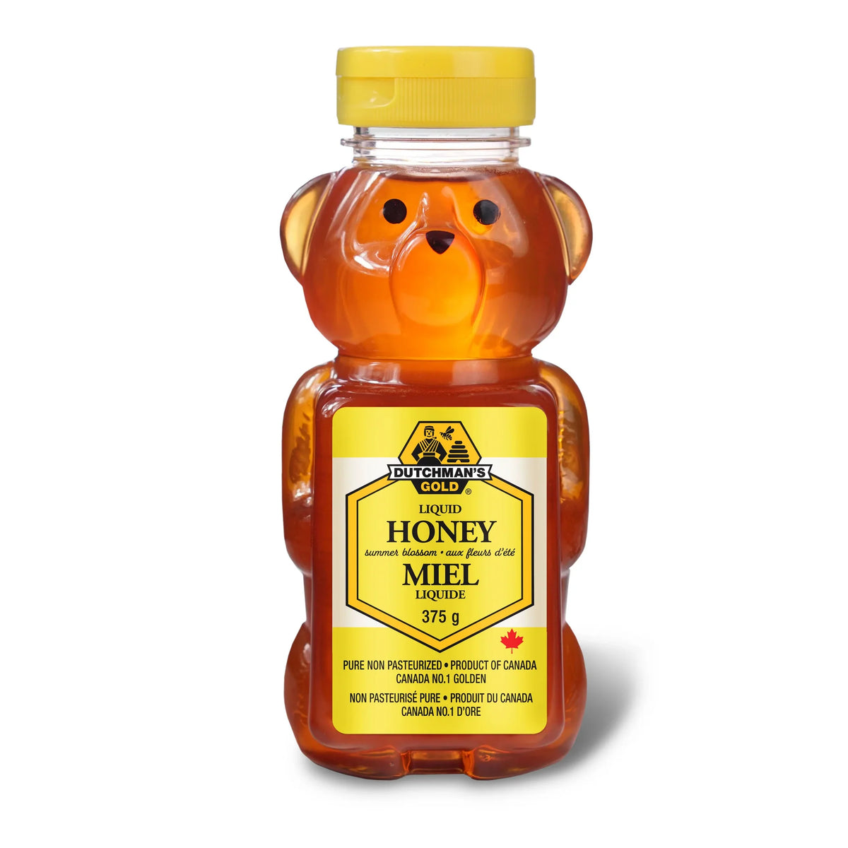 Dutchman's Gold Summer Blossom Honey, 375g Squeeze Bear