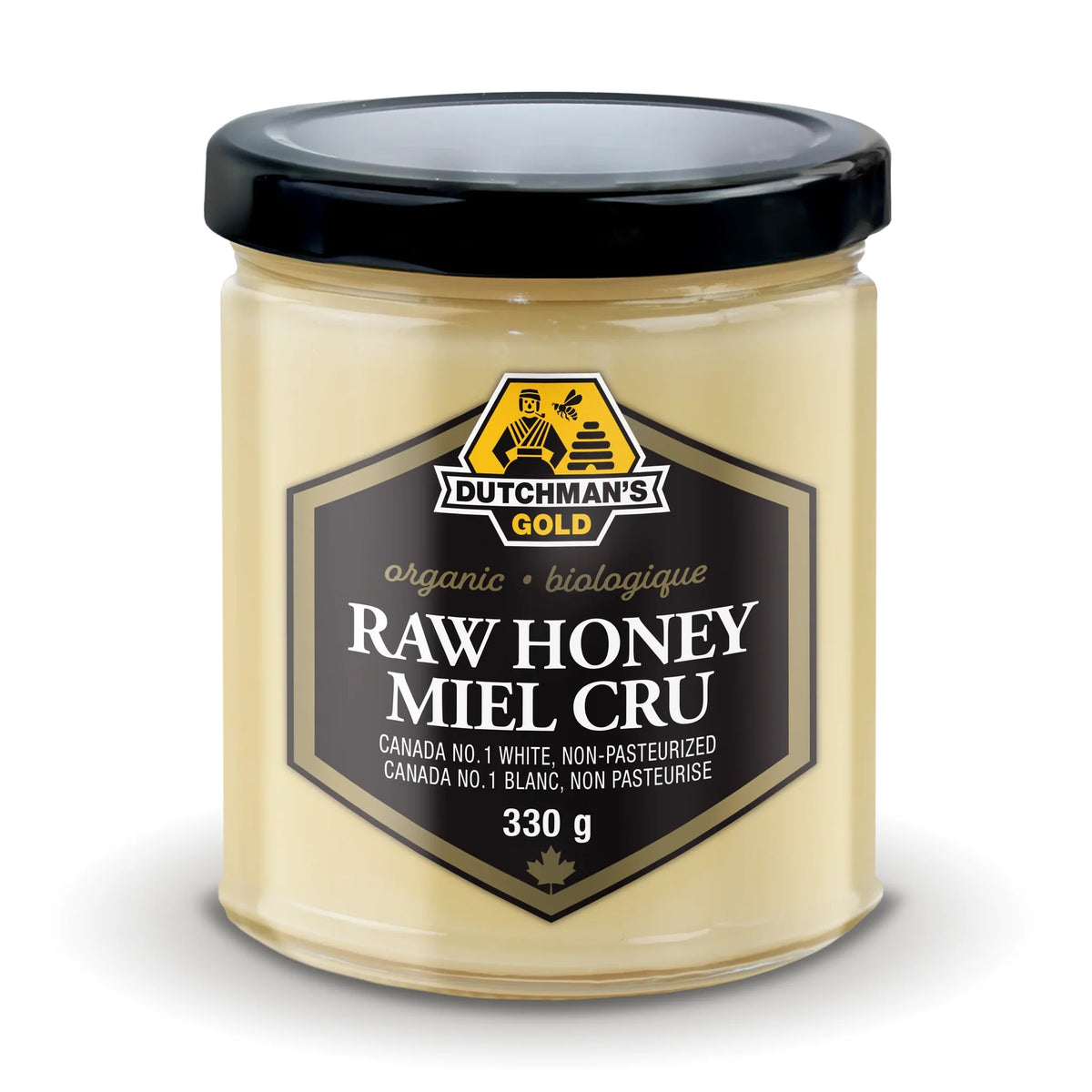 Dutchman's Gold Organic Honey, Raw, 330g