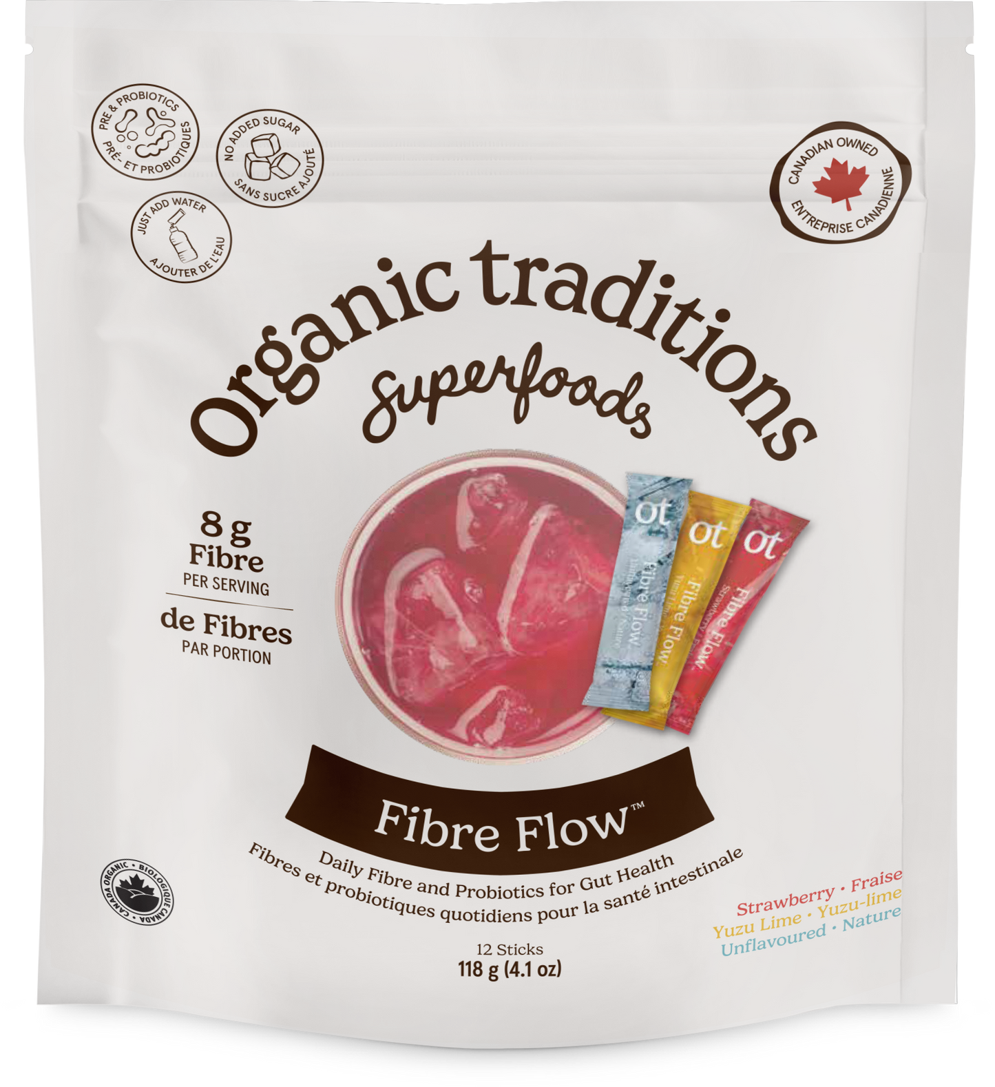 Variety 12 Pack | Organic Traditions Fibre Flow Variety