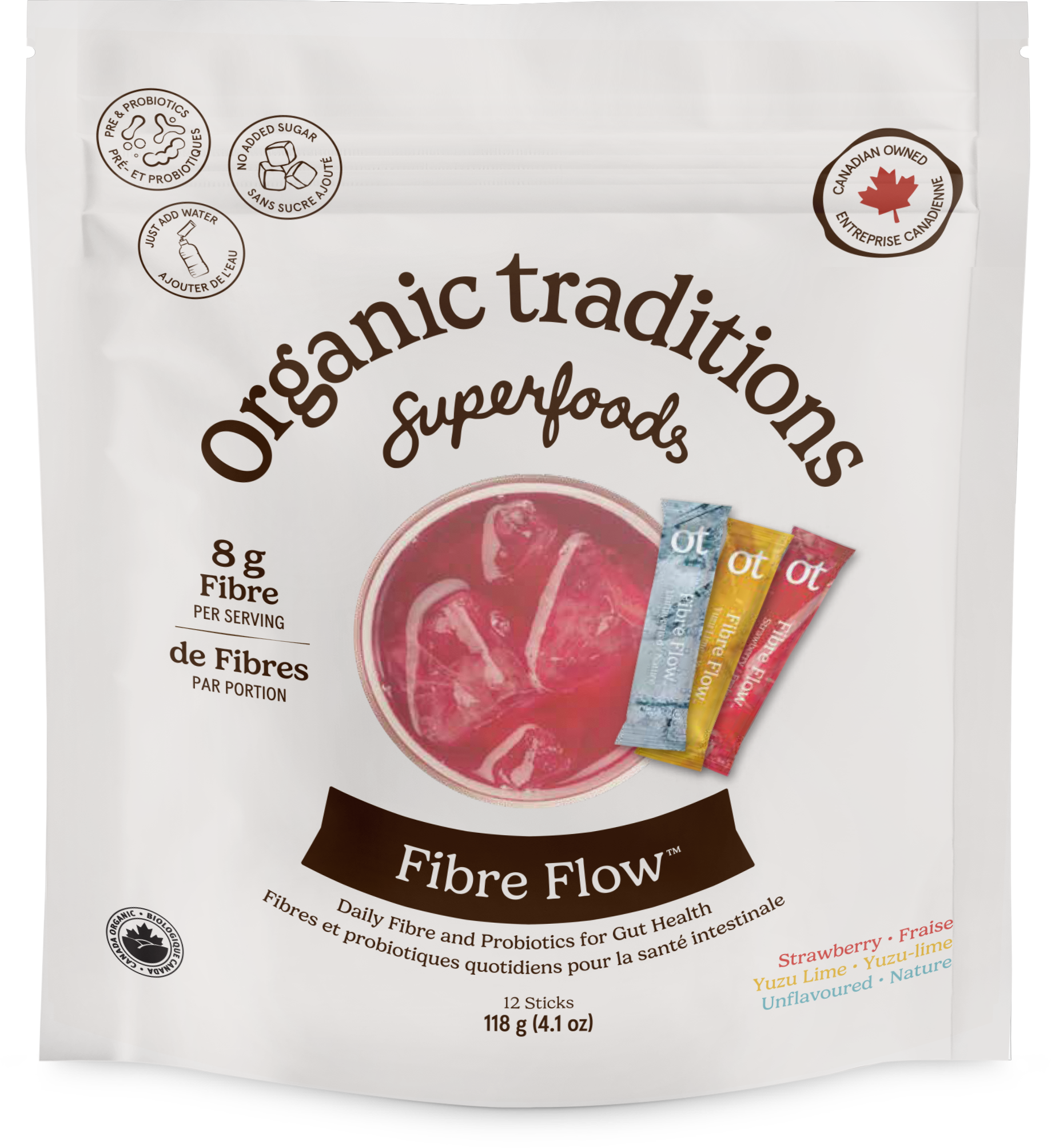 Variety 12 Pack | Organic Traditions Fibre Flow Variety