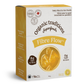 A box of Organic traditions Superfoods Fibre Flow tea, featuring a white and yellow design with a bowl of yellow tea and lemon slices on the front, set against a plain white background.