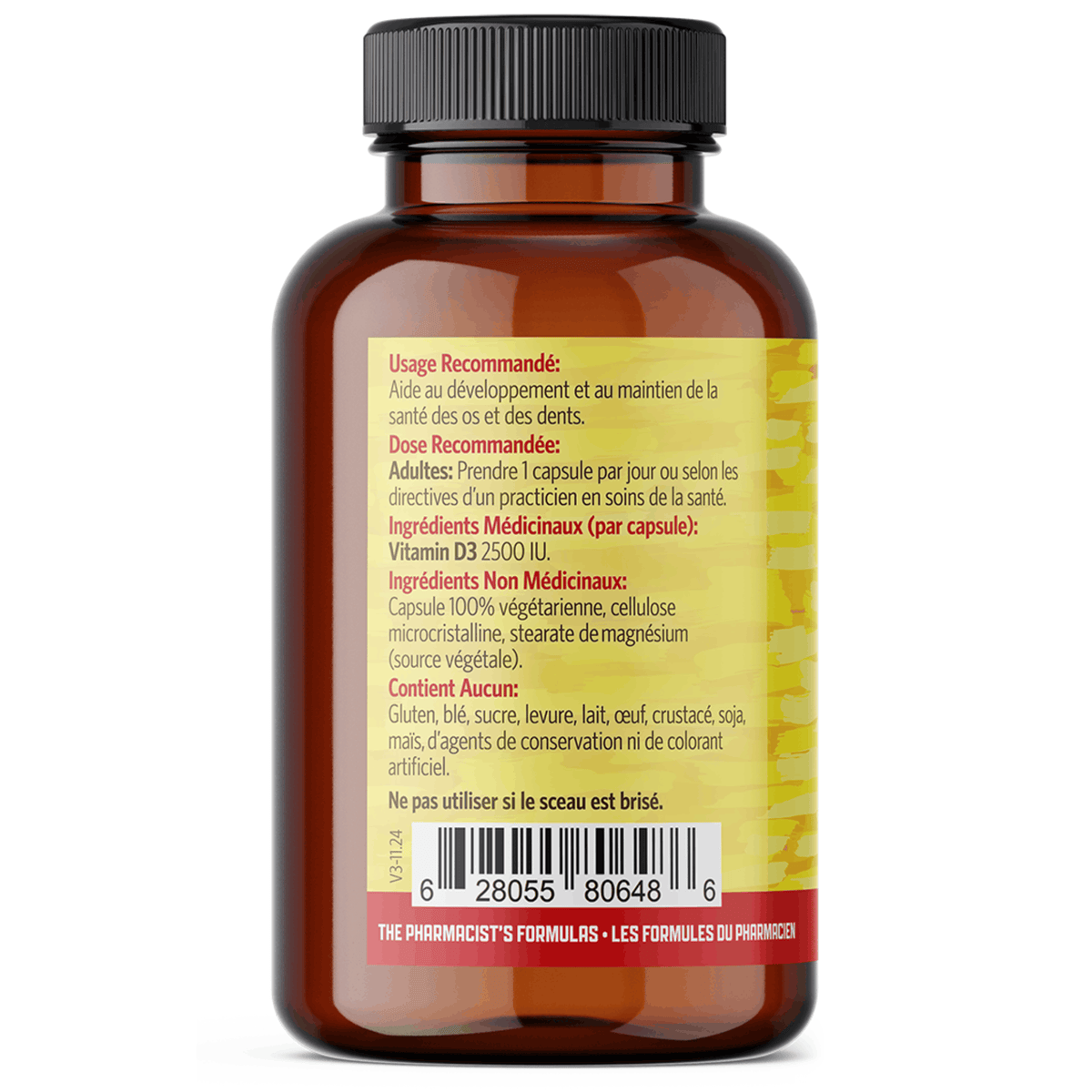 240 Vegetable Capsules | Pure Lab Vitamins Vitamin D3 Capsules