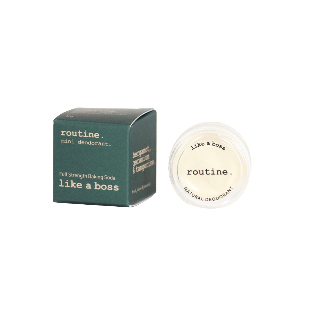 Routine Natural Deodorant Mini Cream, Travel and Trial Size in 21 Signature Scents, Classic, Vegan or Baking Soda Free, 5g - Like a Boss