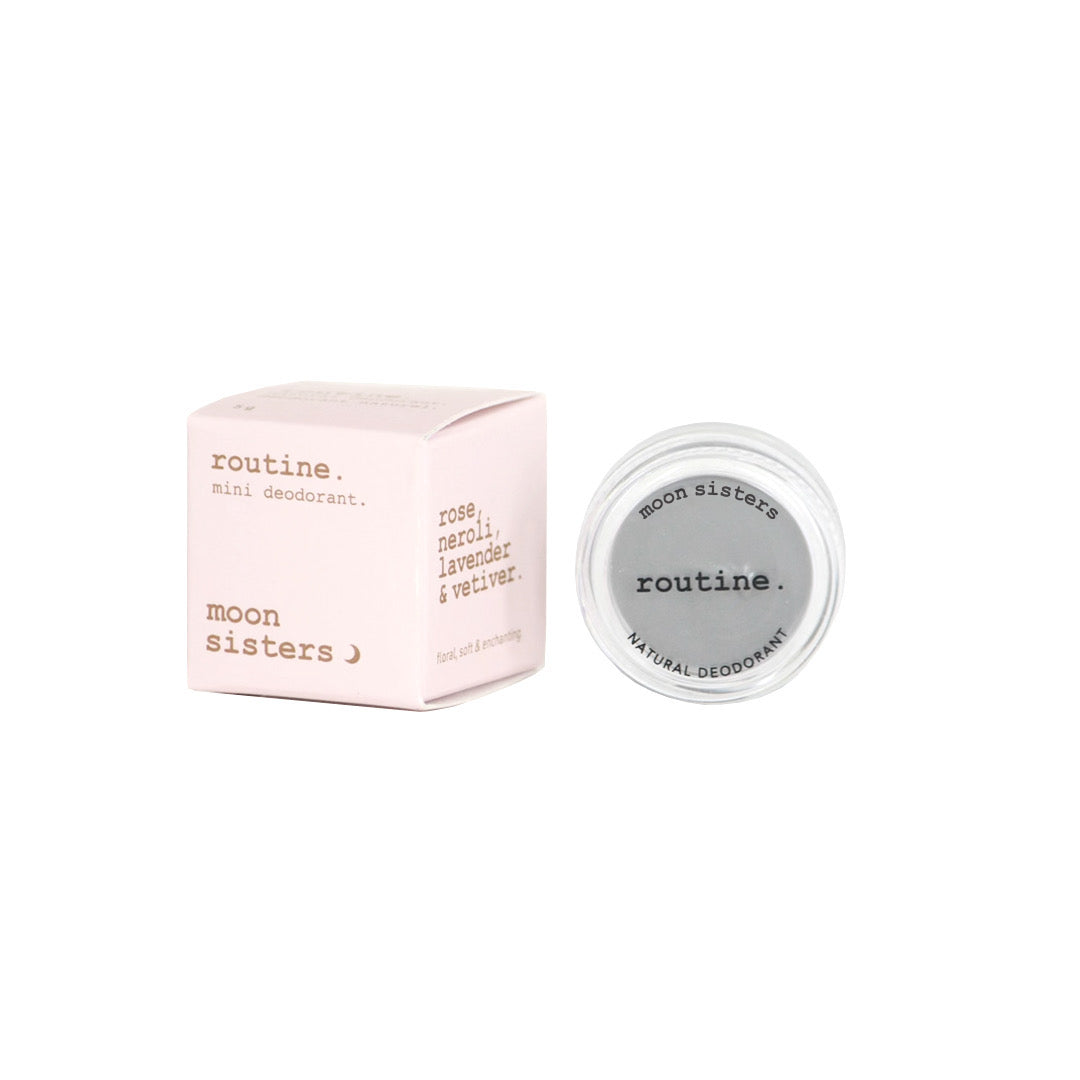 Routine Natural Deodorant Mini Cream, Travel and Trial Size in 21 Signature Scents, Classic, Vegan or Baking Soda Free, 5g - Moon Sisters