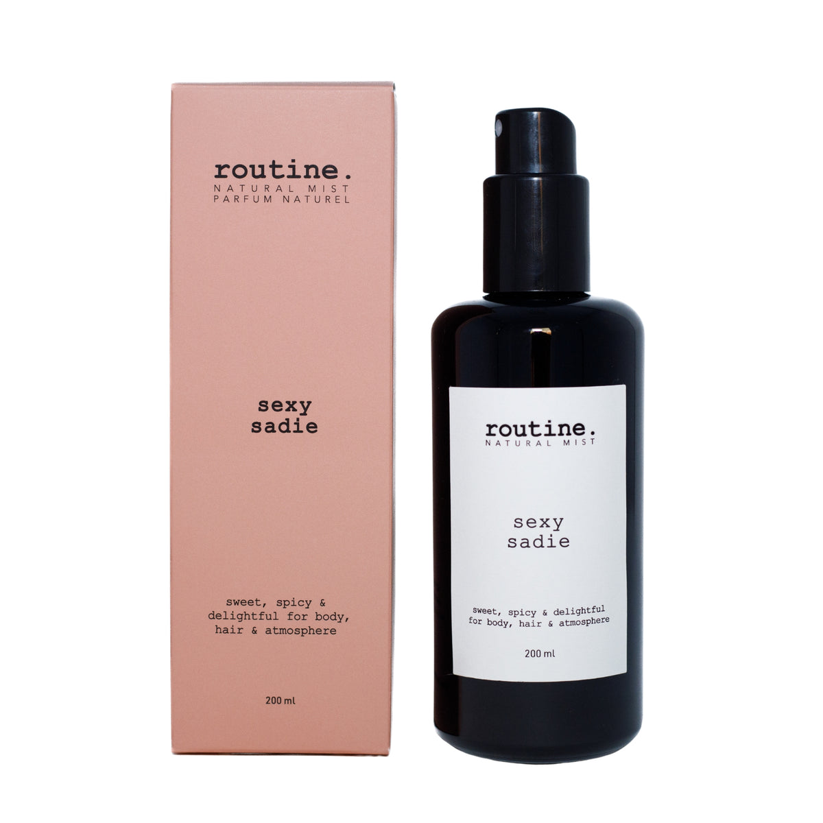 Routine Botanical Perfume Mist with Essential Oils, Body, Hair and Room Spray in 7 Signature Scents, 200ml - Sexy Sadie