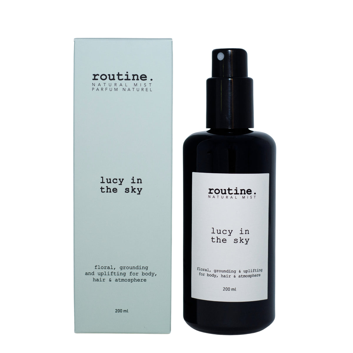 Routine Botanical Perfume Mist with Essential Oils, Body, Hair and Room Spray in 7 Signature Scents, 200ml - Lucy in the Sky
