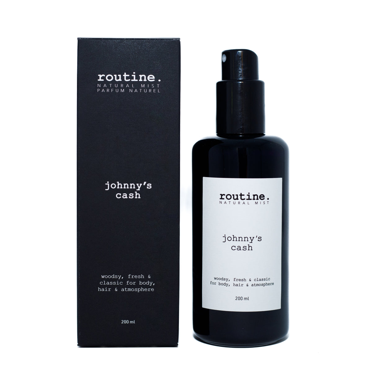 Routine Botanical Perfume Mist with Essential Oils, Body, Hair and Room Spray in 7 Signature Scents, 200ml - Johnny's Cash