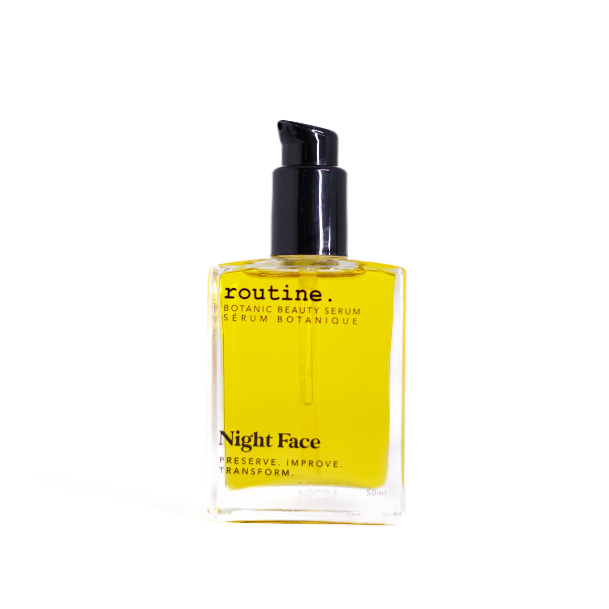 Routine Night Face Serum, Botanical Face Oil with Rosehip, Argan, Jojoba and Sea Buckthorn, Neroli Rose Lavender Scent, Vegan, 50ml