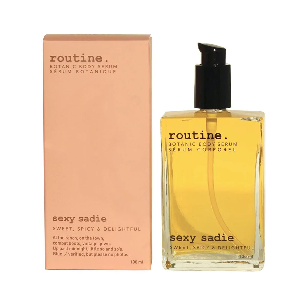 Routine Botanic Body Oil with Jojoba, Argan and Rosehip, Multi-Use Scented Body Oil, 5 Signature Scents, 100ml - Sexy Sadie