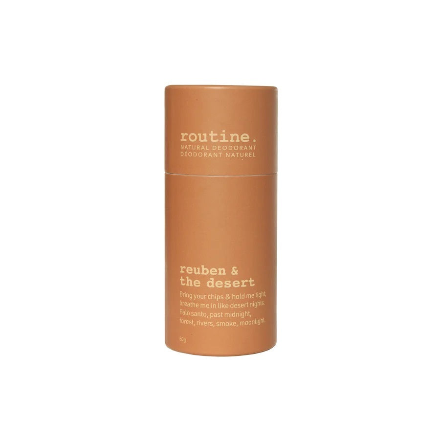 Routine Natural Deodorant Stick, Soft-Glide Cream Stick in 19 Signature Scents, Classic or Baking Soda Free, 50g - Reuben & the Desert