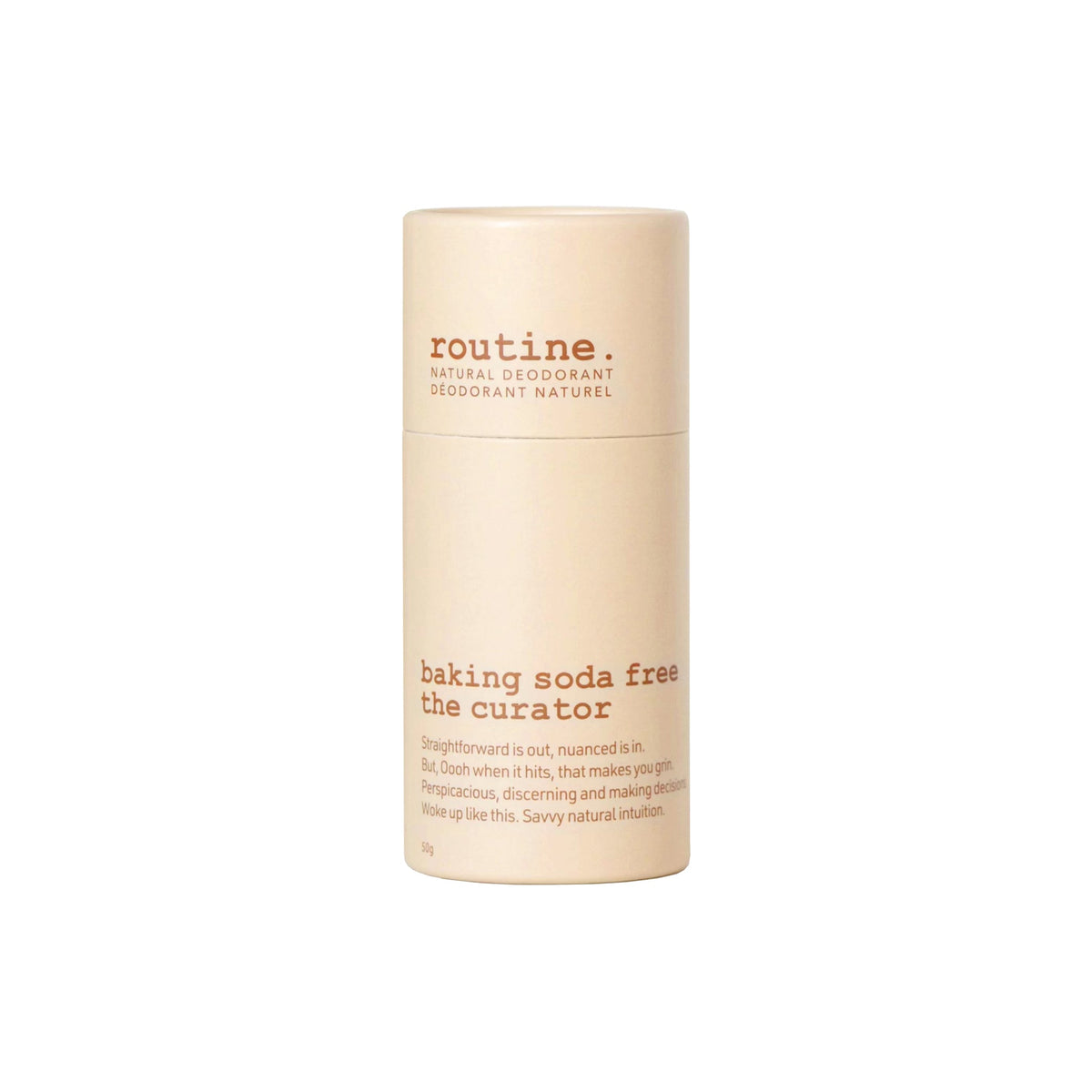 Routine Natural Deodorant Stick, Soft-Glide Cream Stick in 19 Signature Scents, Classic or Baking Soda Free, 50g - The Curator – Baking Soda Free